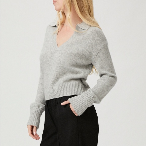 Paige Maxie Sweater - Heather Grey Cashmere - Picture 8 of 16